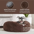 thumbnail image 3 of Cama calmante para mascotas para perros pequeños y medianos, rosquilla y café, 3 of 6