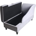 thumbnail image 2 of Andeworld Chaise Lounge with Storage,Indoor Lounge Sofa for Living Room,Bedroom(Left Arm,Grey), 2 of 7
