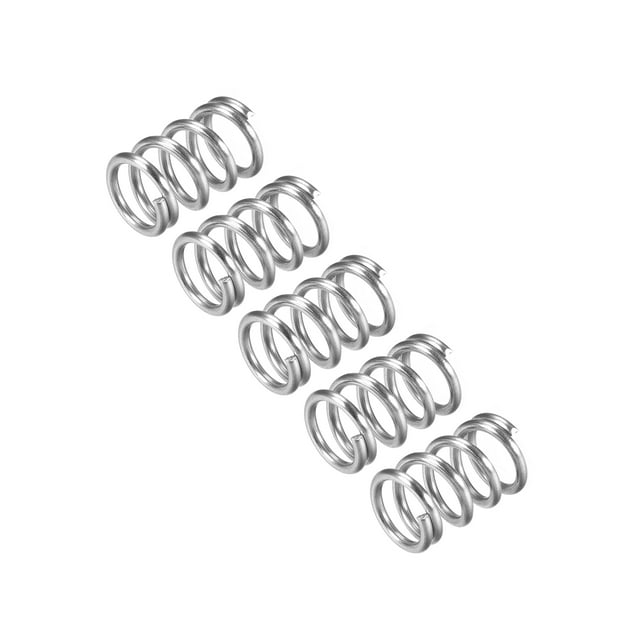 Unique Bargains Compression Spring, 5 Pack 304 Stainless Steel, 12mm OD, 1.6mm Wire, 20mm Length