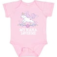 thumbnail image 3 of Inktastic My Nana Loves Me Unicorn Girls Baby Bodysuit, 3 of 5