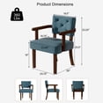 thumbnail image 2 of IINNOV ZBOM Mid-Century Modern Style Solid Wood Frame Decorative Chair, Fabric Upholstered Armchair, Living Room Decorative Chair (Set of 2), 2 of 7