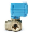 thumbnail image 7 of U. S. Solid 3 Way L Type IP67 Motorized Ball Valve with Hand Wheel 1/2 in NPT Standard Port Brass AC 110-230V 2 Wire Auto Return Wiring Normally Closed Blue Casing, 7 of 7