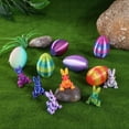 thumbnail image 6 of SHUWND 6PCS Set 3D Printed Bunny with Easter Egg, Mini Easter Eggs Fidget Toy 3D Articulated Crystal Bunny Eggs Mystery Egg Easter Basket Stuffers Surprise 3D Printed Animals Toy Set, 6 of 10