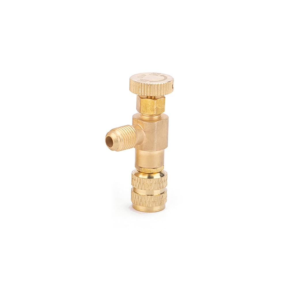 R410A Refrigerant Charging Valve 1/4" 5/16" Copper Flow Control Valves Copper and Fluorine