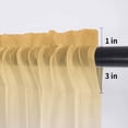 thumbnail image 5 of Color Gradient Pattern Valance Curtains for Kitchen/Living Room/Bathroom/Bedroom Window, Rod Pocket Small Topper Half Short Window Curtains Voile Sheer Scarf, 60"x18", 5 of 8
