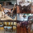 thumbnail image 3 of Juego de 8 fundas elásticas marrones para asiento de silla de comedor SearchI, 3 of 8