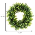 thumbnail image 4 of Pure Garden 11.5-inch Artificial Opal Basil Leaf Wreath for Front Door and Entryway Decor, 4 of 5