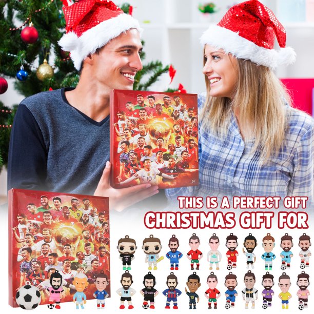 NEW Advent Calendar The One with 24 Little Doors, 2024 Navidad Advent Calendar 24 Characters Soccer Players Navidad Vacation Advent Calendar Soccer Surprise Gifts - 24 Days Countdown Calendar