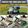 thumbnail image 4 of Yuyamidu Green Christmas Golf Cart Seat Covers for 2 Seats Santa Claus Golf Cart Seat Towel Blanket with Front Pockets, HO-HO-HO Club Car Accessories Protect Your Golf Cart Seat, 4 of 7