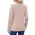 thumbnail image 4 of UVN Blouse for Women Fall V Neck Shirt Long Sleeve Pullover Sweatshirts Dressy Casual Ladies Tops, 4 of 8