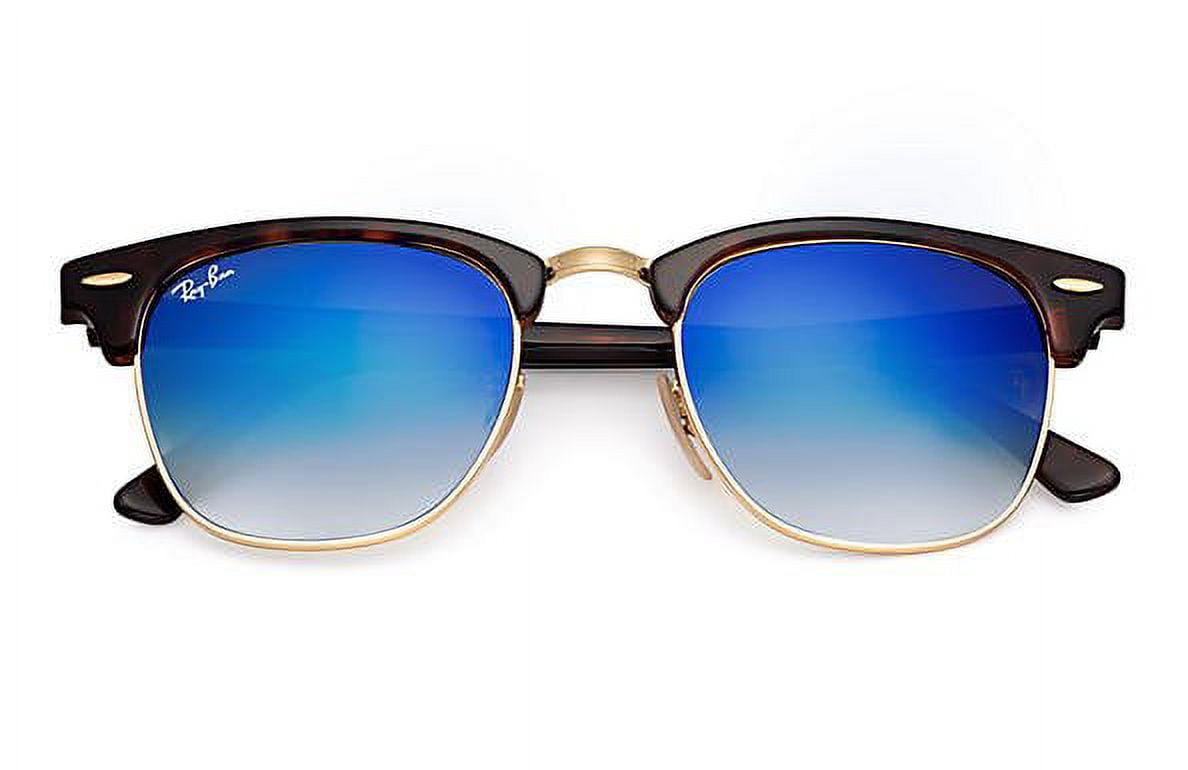 小物 RayBan CLUBMASTER Ray Ban RB3016 CLUBMASTER 990/7Q 49M Shiny Red/Havana/Blue Flash