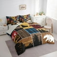 thumbnail image 2 of Feelyou Deer Bear Bedding Comforter Set 7-Piece, Retro Patchwork Full Bedding Set, 2 of 7