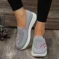 thumbnail image 2 of JINMGG Flat Shoes for Women Plus Clearance Women's Ladies Embroidered Shoes Casual Daily Slip On Sneakers Mesh Shoes Gray 40, 2 of 6