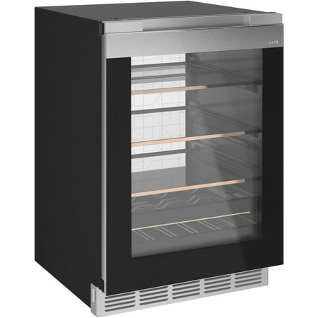 Café - 14-Bottle 126-Can Built-In Beverage Center with WiFi - Platinum Glass