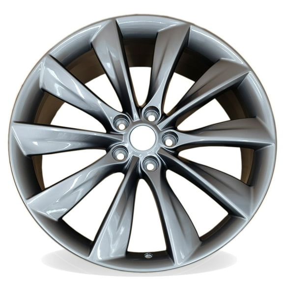 21" Single 21x8.5 Charcoal Front or Rear Alloy Wheel For Tesla Model S 2012-2017 OEM Design Replacement Rim 98727 6005868