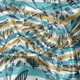 thumbnail image 5 of Ambesonne Underwater Valance Pack of 2, Shells on Brush Stripes, 42"X12", Turquoise Dark Khaki, 5 of 5