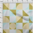 thumbnail image 3 of oneOone Tissu Polyester Spandex Vert Olive Motif Géométrique Carré avec Cercles Tissu pour Robe Tissu Imprimé au Mètre 56 Pouces de Large, 3 of 4