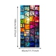 thumbnail image 2 of Stained Glass Window Privacy Film Static Cling - Rainbow Glass Decorative Sun Blocking Window Covering, Non-Adhesive Removable Stickers for Home & Office, 17.7" x 39.4", 2 of 6
