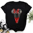 thumbnail image 3 of Ropa de verano de manga corta de Disney para niños, camisetas de algodón con estampado de letras de Minnie Mouse, camisetas de la AZ para niños, camisetas Y2k para niños y niñas, 3 of 5