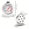 thumbnail image 3 of 1pc, Oven Thermometer Double Scale 50-300°C/80-80°F, Oven Barbecue Wok Chef Smoking Thermometer Instant Read Stainless Steel Thermometer Kitchen Cooking Thermometer For BBQ Baking, Hook Or Independent, 3 of 4