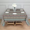 thumbnail image 3 of Boho Blue Ethnic Pattern with Star Motifs Square Tablecloth,Waterproof Square Table Cover,Wipeable Spillproof Washable Table Cover for Home Kitchen Party Decor 60"x60"(152x152cm), 3 of 6