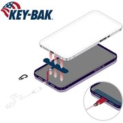 KEY-BAK Retractable Anti-Theft Phone Tether with Carabiner & Universal Smartphone Connection- Clear