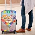 thumbnail image 4 of Peace Love Pride Persian with Rainbow Sunglasses LGBT LGBTQ+ Travel Luggage Cover Cat Lover Kitten Owner Gifts Suitcase Dust Protective Decor - 01004, 4 of 5