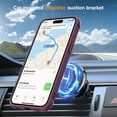 thumbnail image 4 of for iPhone 12 Case & iPhone 12 Pro Case with Invisible Magnetic Ring Stand Translucent iPhone 12 & 12 Pro Phone Case 6.1" [Compatible with MagSafe][Great Grip Feeling], Wine Red, 4 of 16