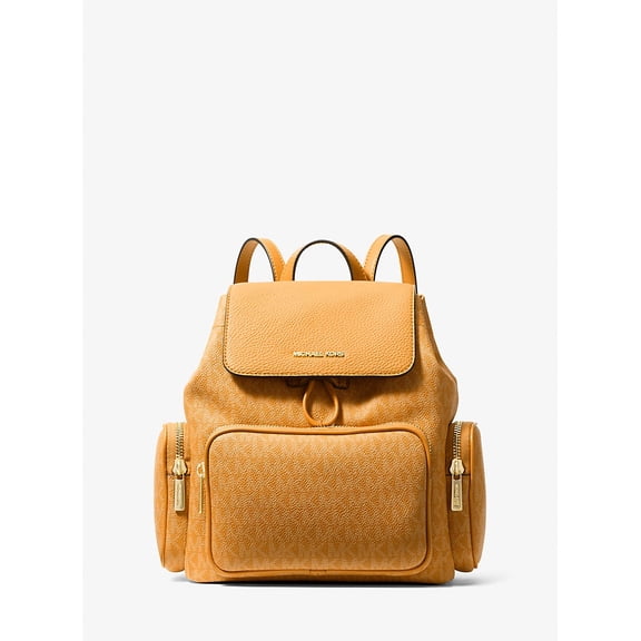 Michael Kors Outlet Merritt Small Signature Logo Cargo Backpack - Radiant Orange