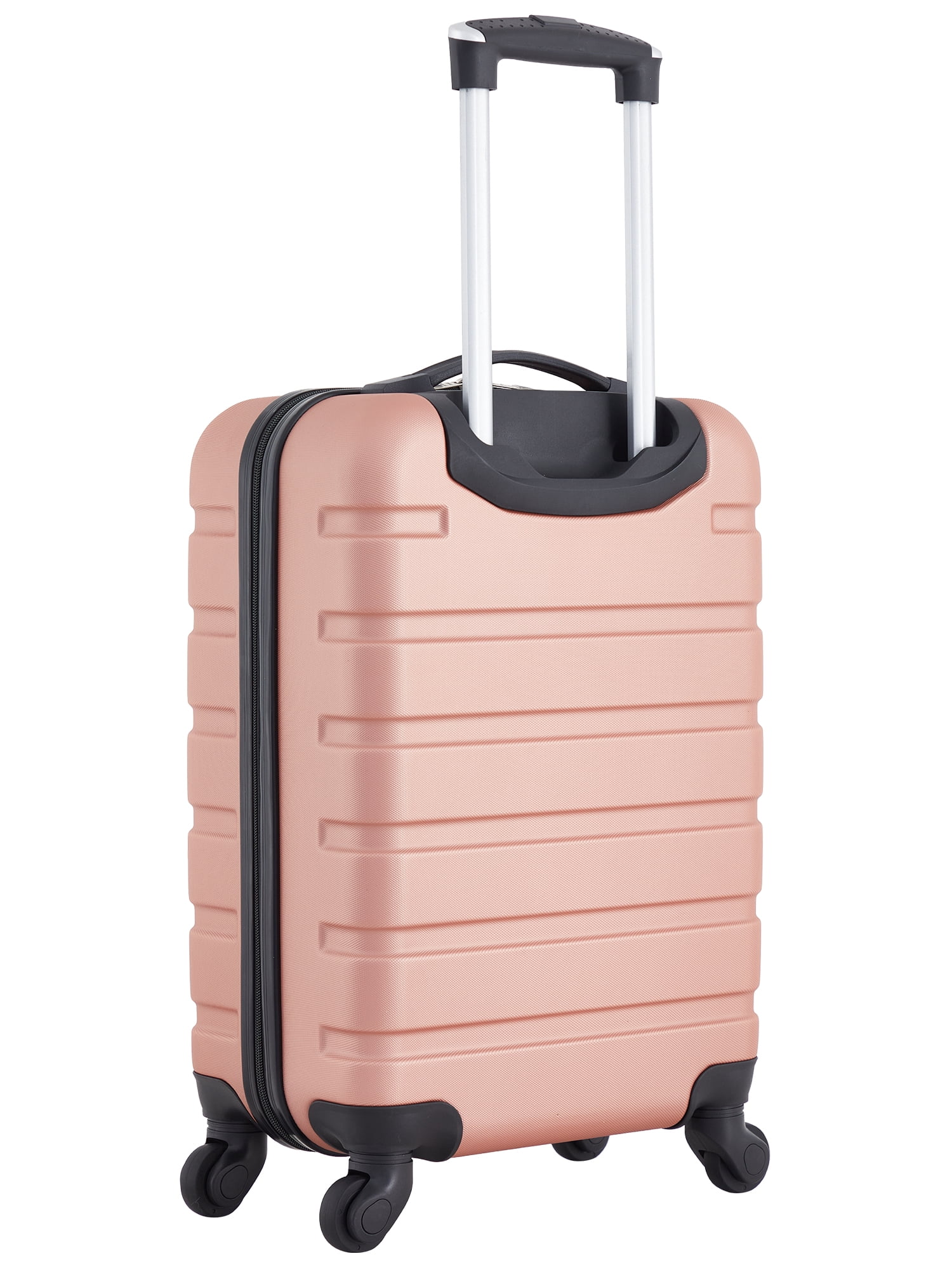 Travelers Club 20" Hard Side Rolling Carry-on Luggage for Travel- Rose Gold
