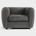 thumbnail image 2 of Furniture of America Nallia Tuxedo Style Upholstered Boucle Fabric Charcoal Gray Accent Chair, 2 of 12