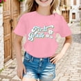 thumbnail image 2 of Whouriu Toddler Girls First Grade T Shirt Letter Print Short Sleeve Back To School T-Shirt, 2 of 4