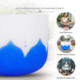 thumbnail image 3 of serony Lotus Bottom Design Frosted Crystal Household Meditation Sound Meditation Singing Bowl with Mallet Note Set Gradient Pattern Spiritual 6 inches -B key, 3 of 9