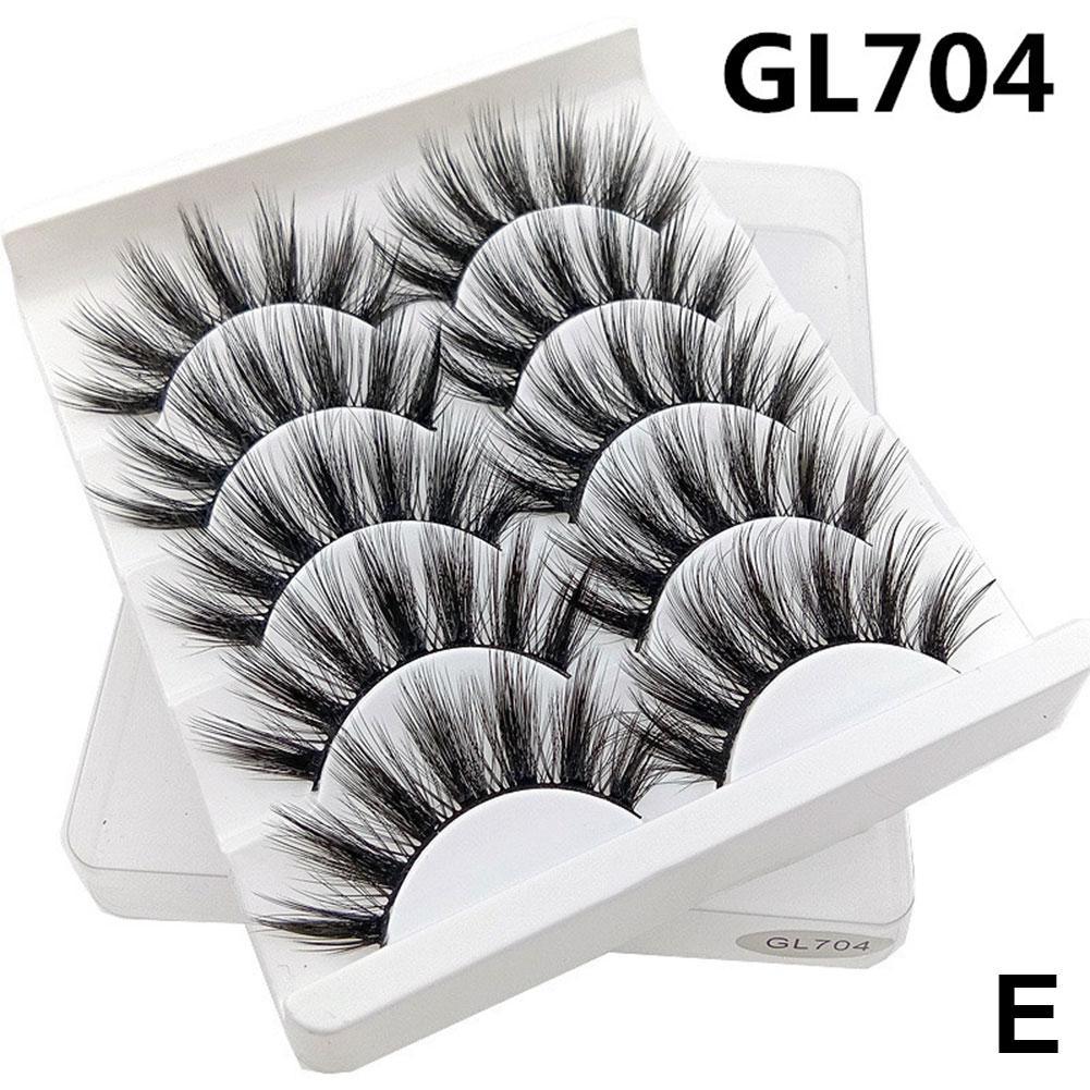 New 5 Pairs Magnetic Eyelashes Reusable Triple Magnet False Eye Lashes.Extension L0E3