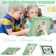 thumbnail image 5 of Dteck Shoulder Strap Case for Samsung Galaxy Tab A7 10.4" SM-T500 T505 (2020 Released) 10.4-inch,Shockproof Armor Rubber 3-Layer Full Protection Kickstand Cover with Screen Protector,Green, 5 of 6