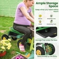thumbnail image 5 of Costway Rolling Tray Gardening Planting with Work Seat Garden Cart Green, 5 of 7