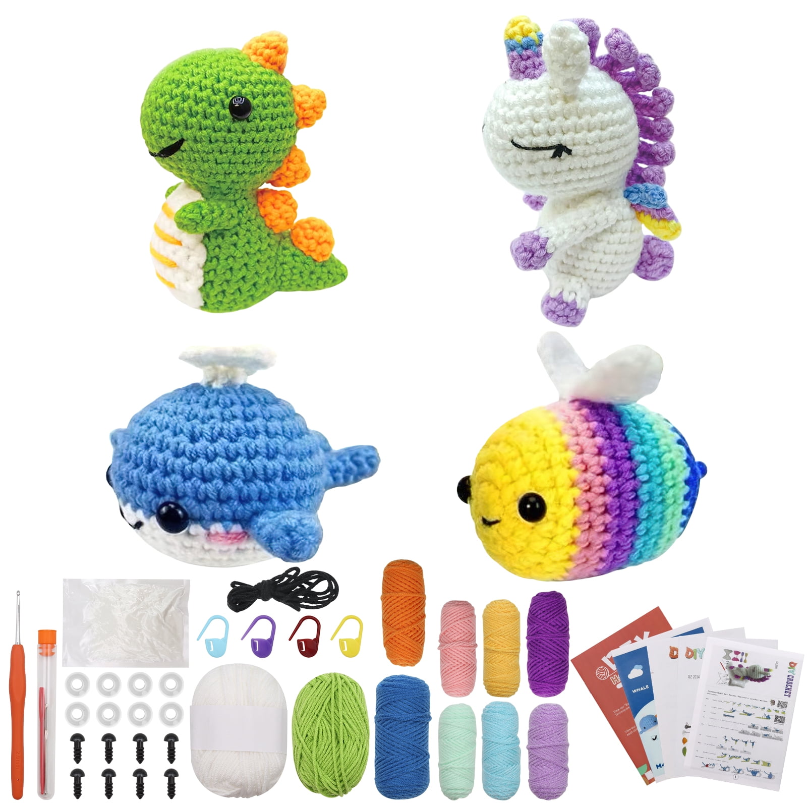 The Woobles Beginner Crochet Amigurumi Kits - Snooky The Ghost