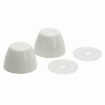 Fluidmaster White Plastic Snap-On Toilet Bolt Caps (2-Pack) 7115
