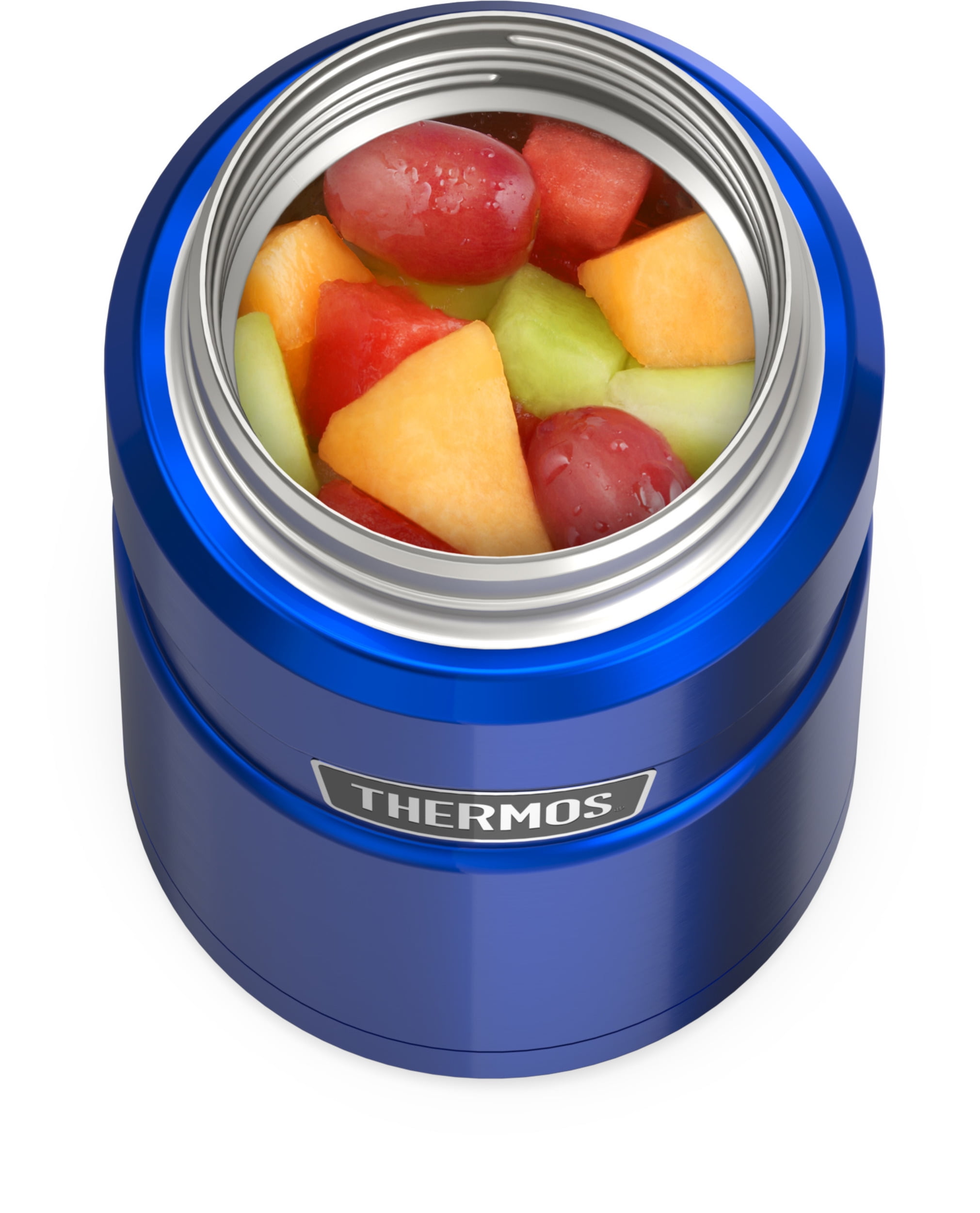 Thermos Stainless King Vacuum Insulated Food Jar with Folding Spoon Blue 24oz