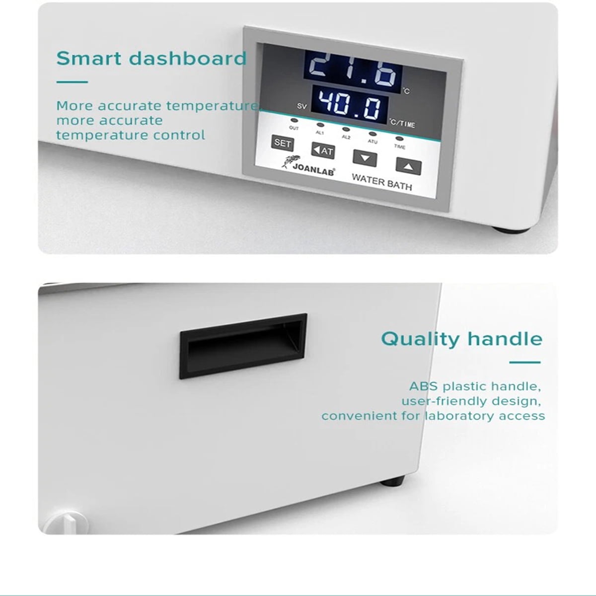 Eurhowing 3L Digital Water Bath, Stainless Steel Laboratory Thermostatic Heater with 0.1°C Accuracy, 1 Opening for Experiment, Microbiology, and Chemistry Applications