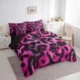 thumbnail image 3 of Feelyou Animal Cheetah Printed Bedding Comforter Set 7pcs for Girl, Farmhouse Leopard Queen Bedding Sets, Pink Fashion Reversible Queen Sheet Sets, Luxury Bedroom Decor, 3 of 7