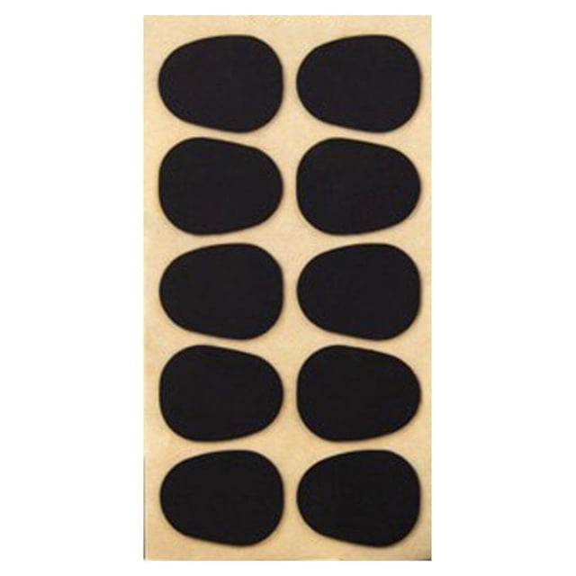 Yuarrent 10 Uds. Parches para boquilla de clarinete cojines de saxofón silicona negro blanco agudos/Alto/accesorios para saxofón Tenor 0,3mm Accesorios para instrumentos musicales Negro 0.3