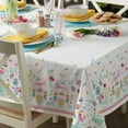 thumbnail image 6 of Easter Tablecloth Easter Table Cloth Bunny Floral Easter Eggs Tablecloths Stain-Resistant Wrinkle Free Polyester Fabric Table Cover for Easter Decoration 60x102 Inch, 6 of 6