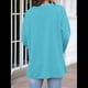 thumbnail image 4 of Blusas de Mujer de Larga con Cuello en V, Túnicas Casuales, Camisas Básicas, Blusas Holgadas Azul M, 4 of 7