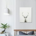 thumbnail image 3 of COMIO  Sylvie Deer with Antlers Black and White Portrait Framed Canvas Wall Art, 3 of 4