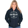 thumbnail image 4 of Alien Believer UFO Hunter Copilot Unisex Fleece Graphic Zip Up Hoodie Brisco Brands 5X, 4 of 5