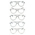thumbnail image 2 of EYE ZOOM 5 Pack Metal Frame Aviator Style Reading Glasses with Spring Hingedd for Men and Women (multi-color, Strength: +1.75), 2 of 5