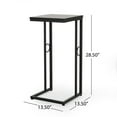 thumbnail image 3 of GDF Studio Agnes Modern Iron and Wood Square Top C Side Table, Set of 2, Black, 3 of 8
