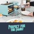 thumbnail image 5 of Nostalgia 3-in-1 Retro Breakfast Station - Includes 5 Cup Coffee Maker, Non-Stick Ceramic Griddle, and 4-Slice Toaster Oven - Built-In Timer, Reusable Coffee Filter, Space-Saving Design - Aqua, 5 of 9