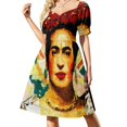 thumbnail image 1 of Vestido de manga corta feminista, estilo coreano, manga larga, ropa de mujer, ropa bonita., 1 of 8